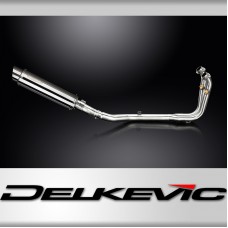 CFMOTO 450SS 2023-2025 / SL10 ROUND 350mm (14 inch) SILENCER 2 into 1 COMPLETE SYSTEM 304 STAINLESS 