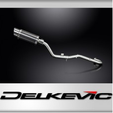 Suzuki DR350 1990-1999 Complete Exhaust 200mm Round Carbon Silencer Can