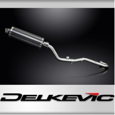 Suzuki DR350 1990-1999 Complete Exhaust 350mm Oval Carbon Silencer Can