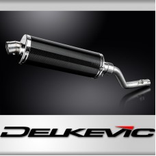 Suzuki DR350 1990-1999 350mm Oval Carbon Exhaust Silencer Can Kit