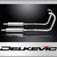 Kawasaki W650 99-06 W800 11-16 Full Exhaust 2-2 350mm Round Stainless Silencers