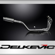 TRACER 9 GT 2021-2024 / MINI 200mm (8 inch) ROUND SILENCER 3 into 1 COMPLETE SYSTEM 304 STAINLESS ST