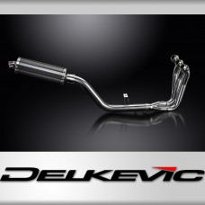 TRACER 9 GT 2021-2024 / OVAL 350mm (14 inch) CARBON FIBRE SILENCER 3 into 1 COMPLETE SYSTEM