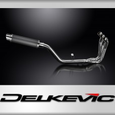TRACER 9 GT 2021-2024 / DL10 ROUND 350mm (14 inch) CARBON FIBRE SILENCER 3 into 1 COMPLETE SYSTEM