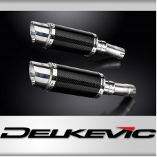 GSX1300R HAYABUSA 2021-2025 / 2* MINI 200mm (8 inch) ROUND CARBON FIBRE SILENCERS