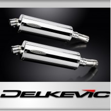 GSX1300R HAYABUSA 2021-2025 / 2* OVAL 350mm (14 inch) SILENCERS 304 STAINLESS STEEL