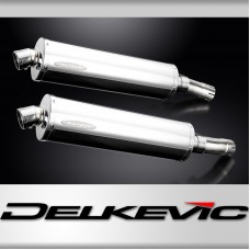 GSX1300R HAYABUSA 2021-2025 / 2* OVAL 450mm (18 inch) SILENCERS 304 STAINLESS STEEL