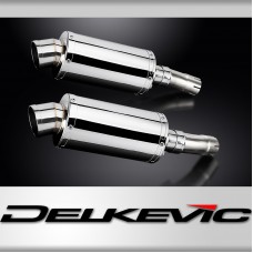 GSX1300R HAYABUSA 2021-2025 / 2* SS70 OVAL 225mm (9 inch) SILENCERS 304 STAINLESS STEEL