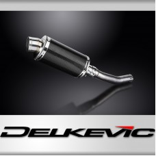 Kawasaki KLR650A 1987-2007 225mm Oval Carbon Exhaust Silencer Can Kit