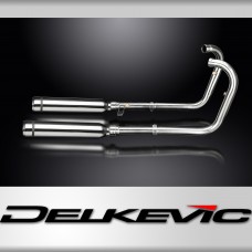 Kawasaki W650 99-06 W800 11-16 Exhaust 2-2 410mm Stainless Bull Nose Silencer