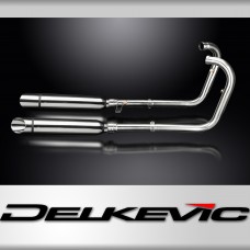 Kawasaki W650 1999-06 W800 11-16 Exhaust 2-2 410mm Stainless Slash Cut Silencer