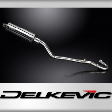 KLR650 F-G-H Adventure - Traveler 2022-2025 / OVAL 350mm (14 inch) SILENCER COMPLETE SYSTEM 304 STAI