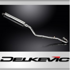 KLR650 F-G-H Adventure - Traveler 2022-2025 / OVAL 450mm (18 inch) STAINLESS STEEL SILENCER COMPLETE