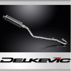 KLR650 F-G-H Adventure - Traveler 2022-2025 / OVAL 350mm (14 inch) CARBON FIBRE SILENCER COMPLETE SY