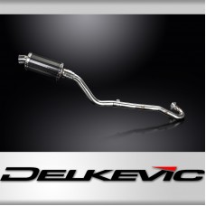 Kawasaki KLR650C 1995-2003 Complete Exhaust 225mm Oval Carbon Silencer Can