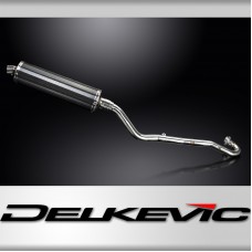 Kawasaki KLR650C 1995-2003 Complete Exhaust 450mm Oval Carbon Silencer Can