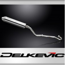 Kawasaki KLR650C 1995-2003 Complete Exhaust 420mm TriOval Stainless Silencer Can