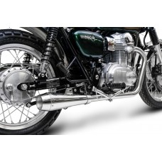 Kawasaki W650 1999-06 W800 2011-16 Complete Exhaust 2-2 Reverse Cone Silencer