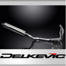 VERSYS 1100 2025 / DE-CAT OVAL 450mm (18 inch) SILENCER 4 into 1 COMPLETE SYSTEM 304 STAINLESS STEEL