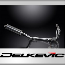 VERSYS 1100 2025 / DE-CAT OVAL 350mm (14 inch) CARBON FIBRE SILENCER 4 into 1 COMPLETE SYSTEM