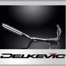 VERSYS 1100 2025 / DE-CAT SL10 ROUND 350mm (14 inch) SILENCER 4 into 1 COMPLETE SYSTEM 304 STAINLESS