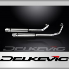 XVS650 DRAGSTAR 2004-2016 / V-STAR 2004-2016 / 2 into 2 COMPLETE SYSTEM 410mm CUSTOM SILENCERS WITH 